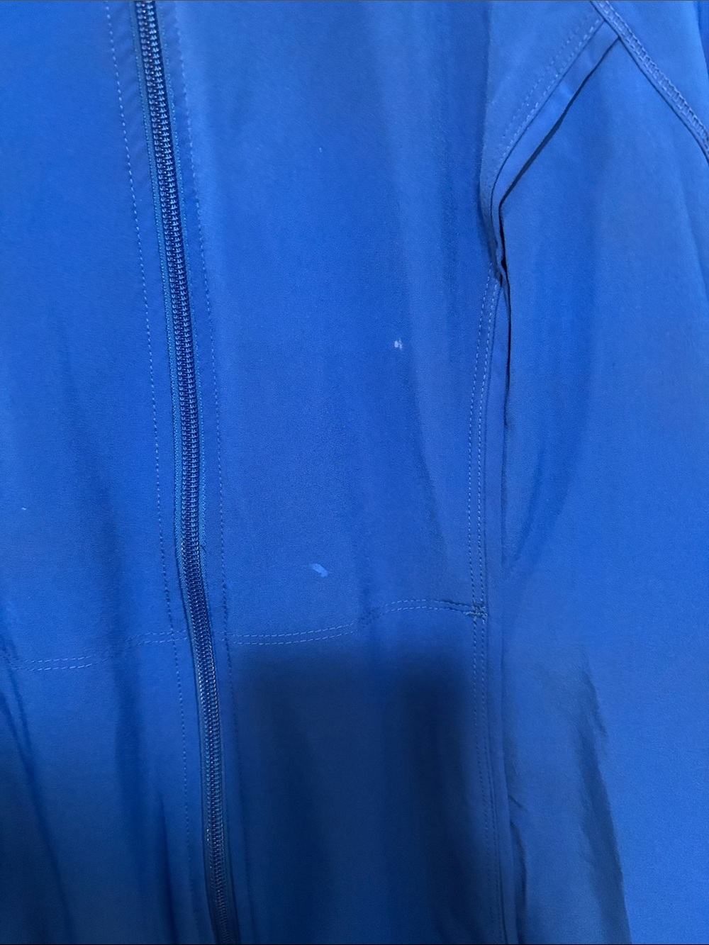 Cherokee Infinity Women’s Royal Blue Zip Front Warm Up Scrub Jacket Size L - Picture 3 of 5